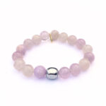 Lavender Amethyst Bracelet | Gunmetal Hematite