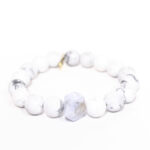 Howlite Bracelet | Blue Lace Agate Center Stone