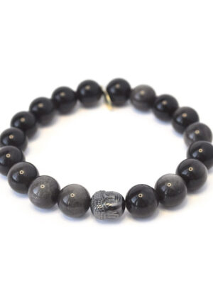 Obsidian Crystal Bracelet | Buddha