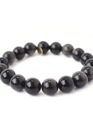 Obsidian Crystal Bracelet | Silver Obsidian