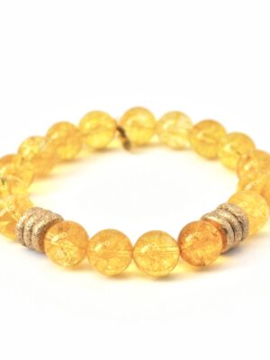 Citrine Bracelet | Honey + Gold Rings Crystal Bracelet