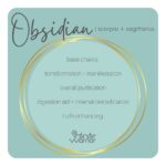 Obsidian Crystal Bracelet | Green + Gold Rings