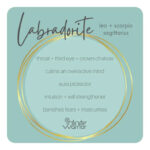 Labradorite Crystal Bracelet | Faceted Gray with Gold Rings
