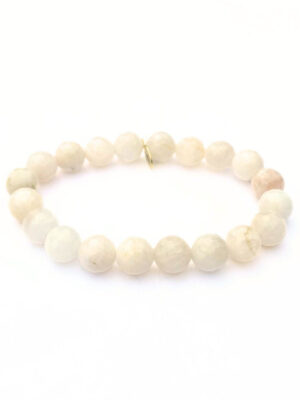 Cream Moonstone Crystal Bracelet | Faceted