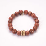 Goldstone Crystal Bracelet | Orange + Gold Rings
