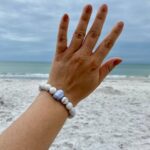 Howlite Bracelet | Blue Lace Agate Center Stone