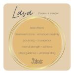 November Birthstone Crystal Bracelet | 8mm Citrine + Lava