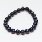 Goldstone Crystal Bracelet | Sterling Silver Moon