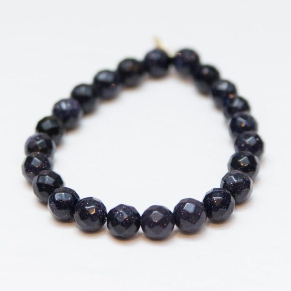 Goldstone Crystal Bracelet | Sterling Silver Moon
