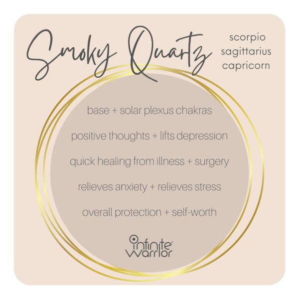 Smoky Quartz Crystal Bracelet | Blue Lace Agate