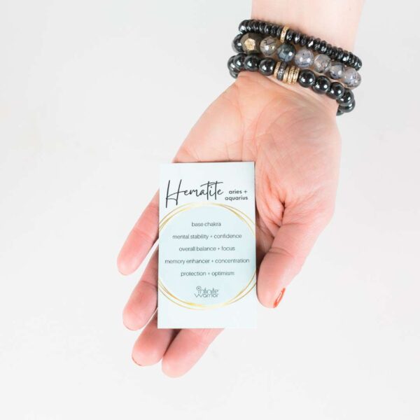 Hematite Crystal Bracelet | Gunmetal