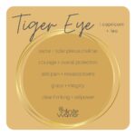 Tiger Eye Crystal Bracelet | Lava Barrel + Gunmetal Rings